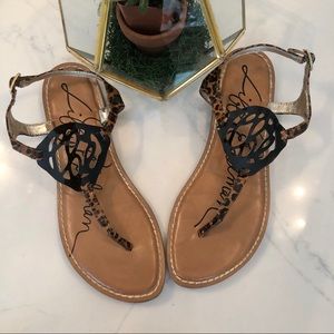 Libby Edelman Cheetah leopard print sandals
